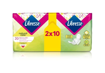 Absorbante Libresse Natural Care Regular, 2x10 buc. cumpăra în Chișinau. Foto 1