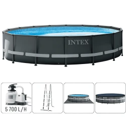 Bazin pentru copii Intex Ultra XTR Frame + pompă de filtrare 5700 l/h, 19156 litri cumpăra în Chișinau. Foto 1