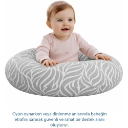 Подушка для кормления BabyJem Flowers Grey, 67x57 см купить в Кишиневе. Фото 5