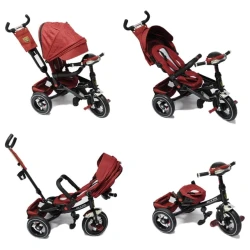 Детский трицикл Riki Бордовый купить в Кишиневе. Фото 2