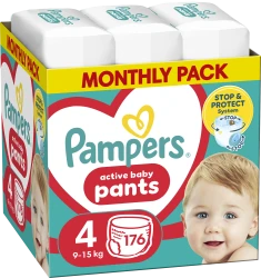 Подгузники-трусики Pampers Pants XXL BOX №4 (9-15 кг), 176 шт. купить в Кишиневе. Фото 1