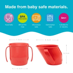 Cană înclinată Caretero Doidy Red, 200 ml cumpăra în Chișinau. Foto 3