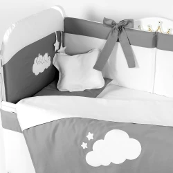 Lenjerie de patut 8 piese PernaMea Satin Urs Gri cumpăra în Chișinau. Foto 2