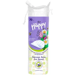 Ватные диски Bella Happy с экстрактом ромашки и подорожника и Д-пантенолом, 70 шт. купить в Кишиневе. Фото 1