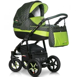 Коляска 3 в 1 Verdi Pepe Eco Green Dots купить в Кишиневе. Фото 1