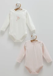 Боди с длинным рукавом Caramell All Time Girl Pink, 2 шт. (18-24М) купить в Кишиневе. Фото 1