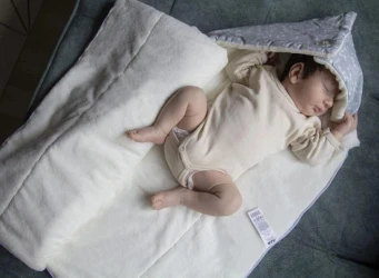 Многофункциональное хлопковое одеяльце BabyJem Зелёное, 43x80 см купить в Кишиневе. Фото 3