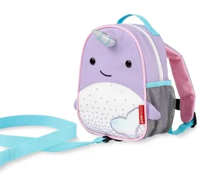Детский рюкзак с ремешком безопасности Skip Hop Zoo Whale, 19x8x23 см купить в Кишиневе. Фото 1