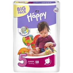 Scutece Bella Baby Happy Junior 5 (12-25 kg), 58 buc. cumpăra în Chișinau. Foto 1