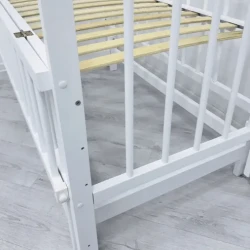 Комплект: Кроватка Kuzya Anghelina-2 Белая + Матрас Kuzya 120x60 + Постельное бельё 8 предметов PernaMea Confort купить в Кишиневе. Фото 16