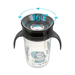 Cană anti-varsare Akuku Panda Black (9 luni +), 240 ml cumpăra în Chișinau. Foto 4