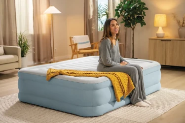 Надувная подушка Intex Velur Downy Pillow со встроенным электрическим насосом 220 В купить в Кишиневе. Фото 7