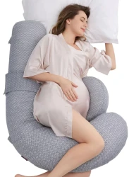 Pernă pentru gravide forma-F Momcozy Air Layer Grey, 135 cm cumpăra în Chișinau. Foto 6