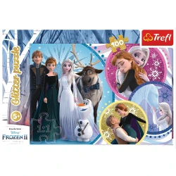 Puzzle Trefl Disney Frozen 2 In the glow of love Glitter, 100 elemente cumpăra în Chișinau. Foto 3