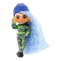 Păpușă Barbie Extra Minis HGP65, păr albastru, costum verde cu emoticoane cumpăra în Chișinau. Foto 3