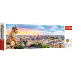 Puzzle Trefl Panorama – View from the Cathedral of Notre-Dame de Paris, 1000 elemente cumpăra în Chișinau. Foto 1