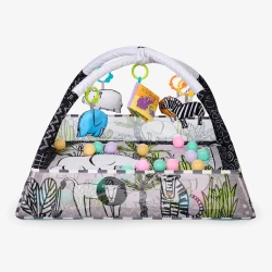 Covoraş pentru copii Kikkaboo 18 Balls Jungle Grey, 78x75x50 cm cumpăra în Chișinau. Foto 4