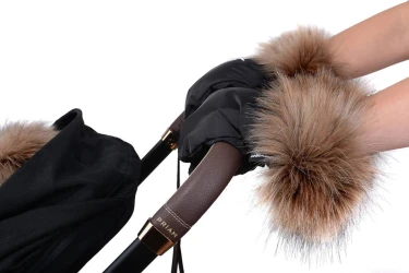 Manusi pentru carucior Cottonmoose Handmuff with Fur Jungle Green, 25x14 cm cumpăra în Chișinau. Foto 6