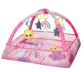 Детский коврик Kikkaboo 18 Balls Sky Pink, 78x75x50 см купить в Кишиневе. Фото 1