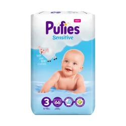 Scutece Pufies Sensitive 3 (6-10 kg), 66 buc. cumpăra în Chișinau. Foto 1