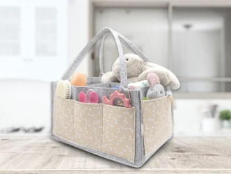 Organizator scutece BabyJem Felt Leaves Pink cumpăra în Chișinau. Foto 5