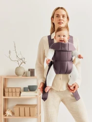 Анатомический рюкзак-кенгуру BabyBjorn Mini Cotton Dark Purple купить в Кишиневе. Фото 5