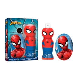 Детский гель для душа и шампунь 2 в 1 Air-Val 2D Spider Man + губка, 400 мл купить в Кишиневе. Фото 1
