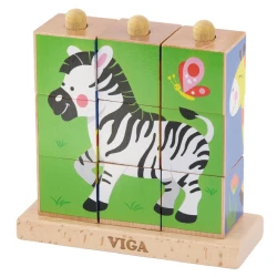 Cuburi Viga Animale sălbatice Multicolor, 9 buc. cumpăra în Chișinau. Foto 2