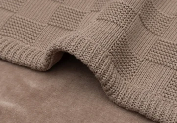 Păturică Jollein Box Knit GOTS Milky Coffee/Velvet, 100x150 cm cumpăra în Chișinau. Foto 5