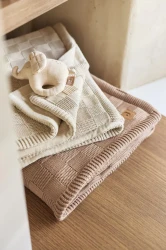 Păturică Jollein Box Knit GOTS Milky Coffee/Velvet, 100x150 cm cumpăra în Chișinau. Foto 6