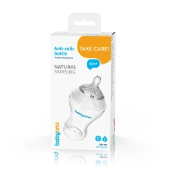 Бутылочка антиколиковая из полипропиленa BabyOno Natural Nursing 260 мл купить в Кишиневе. Фото 1