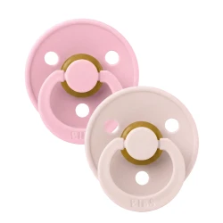 Suzetă rotundă din latex Bibs Colour Petal & Baby Pink (0-6 luni), 2 buc. cumpăra în Chișinau. Foto 1