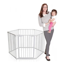 Poartă de siguranță-țarc DreamBaby Mayfair Converta 3 în 1 F2020BB, 6 panouri, albă cumpăra în Chișinau. Foto 4