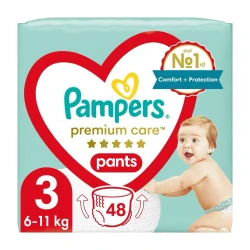 Scutece-chiloței Pampers Premium Care Pants 3 (6-11 kg), 48 buc. cumpăra în Chișinau. Foto 1