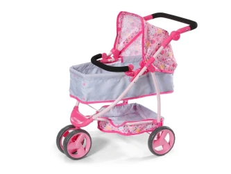 Cărucior pentru păpuși Zapf Creation 2 in 1 Babyborn Deluxe Pram Grey & Pink cumpăra în Chișinau. Foto 2
