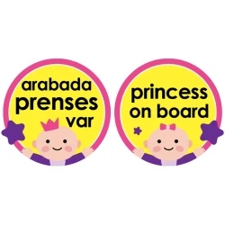 Semn auto BabyJem Baby/Prince/Princess on board Pink cumpăra în Chișinau. Foto 1