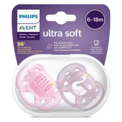 Suzete ortodontice Philips AVENT Ultra Soft Girl (6-18 luni), 2 buc cumpăra în Chișinau. Foto 2