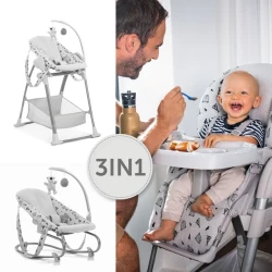 Стул для кормления 3 в 1 Hauck Sit N Relax Nordic Grey купить в Кишиневе. Фото 2