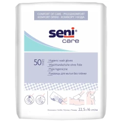 Перчатки для мытья Seni Care, 50 шт. купить в Кишиневе. Фото 1