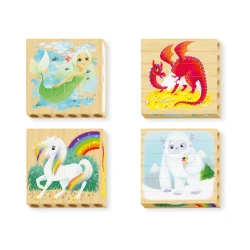 Puzzle din lemn Quercetti Four Puzzle Fantastic Animals, 6 elemente cumpăra în Chișinau. Foto 3