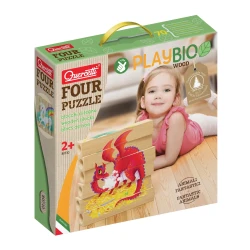 Puzzle din lemn Quercetti Four Puzzle Fantastic Animals, 6 elemente cumpăra în Chișinau. Foto 1