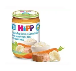Piure HIPP Legume fine, orez si carne de Vitel (8 luni+),  220 g cumpăra în Chișinau. Foto 1