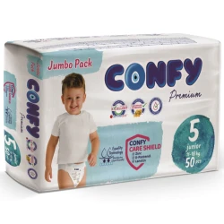 Подгузники Confy Jumbo Premium 5 (11-18 кг), 50 шт. купить в Кишиневе. Фото 1