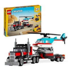 Set construcție Lego Creator 3 în 1 Flatbed Truck With Helicopter, 270 elemente cumpăra în Chișinau. Foto 1