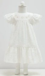 Платье с коротким рукавом Caramell Smile Ivory (6-9М) купить в Кишиневе. Фото 1