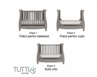Деревянная кроватка 3 в 1 Tutti Bambini Katie Grey купить в Кишиневе. Фото 2