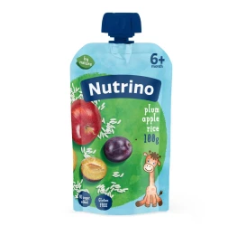 Пюре Nutrino из яблока, сливы, риса (6 месяцев+), 100 г купить в Кишиневе. Фото 1