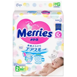 Scutece Merries 2 (4-8 kg), 82 buc cumpăra în Chișinau. Foto 1