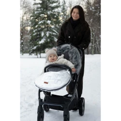 Зимний чехол для коляски Caretero Aspen Silver, 95x45 см купить в Кишиневе. Фото 7