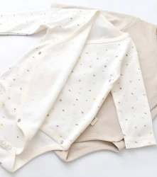 Боди с длинным рукавом BabyCosy Organic Ivory & Beige, 2 шт. (6-9М) купить в Кишиневе. Фото 2